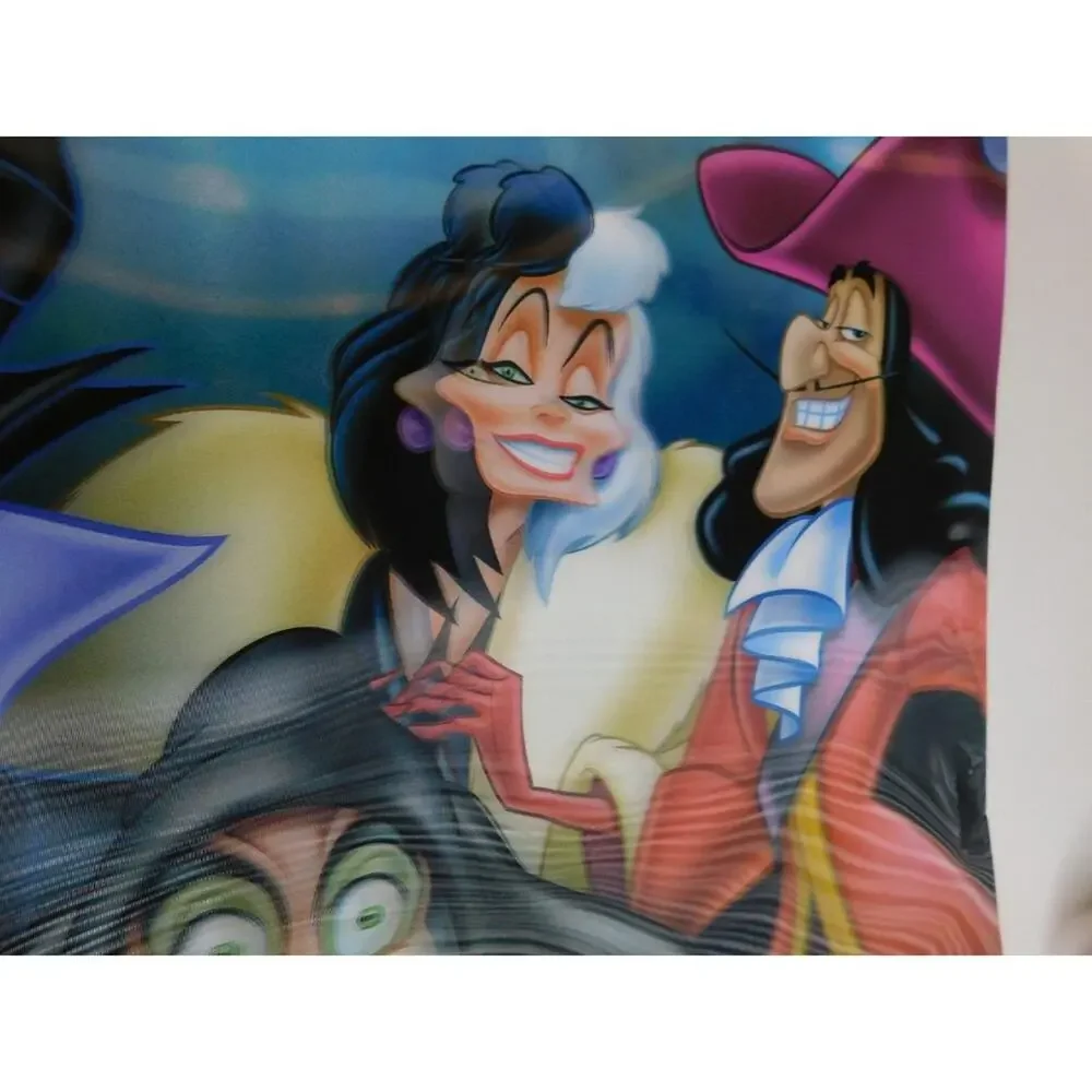 Vtg Disneyland Wicked Fun Halloween Time Poster Lenticular Holographic READ